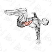 Animated demonstration of bent knee lying twist (male)