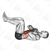 Animated demonstration of tuck crunch