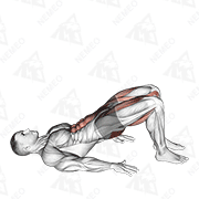Animated demonstration of glute bridge march