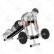Animierte Vorführung von Spider Curl Bizeps mit EZ Bar
