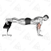 Animated demonstration of decline push-up