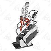Dimostrazione animata di Camminata a passi (stimolazione delle gambe e dei glutei)