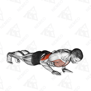 Animated demonstration of close-grip push-up