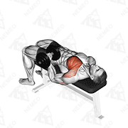Animierte Vorführung von Einarmiges niedriges Bankdrücken (Supination) mit Hantel